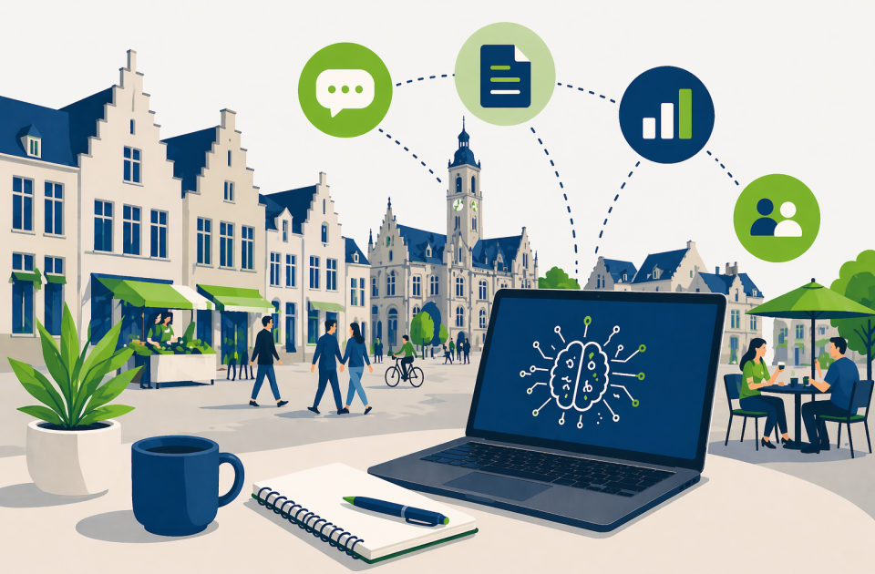 Afbeelding werken in de handelskern